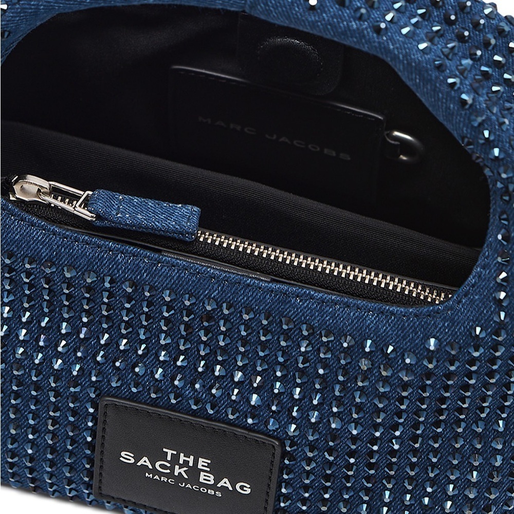 Marc Jacobs The Crystal Denim Mini Sack Bag - Picture 3 of 6